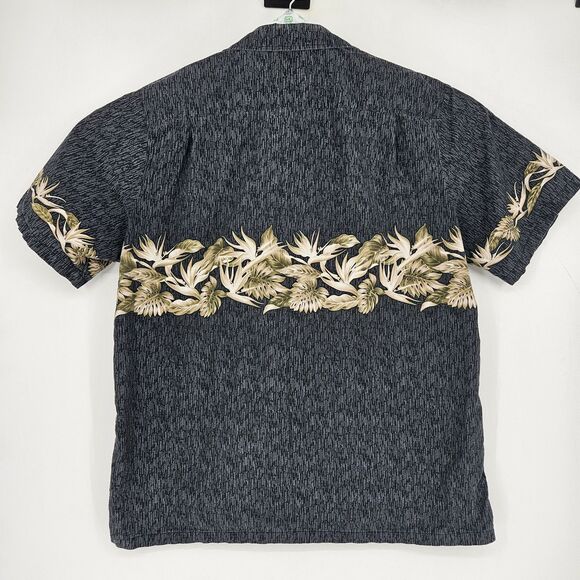 Vintage RJC‎ Shirt Mens 2X Hawaiian Floral Tropical Button Up Short Sleeve Black - Picture 4 of 10